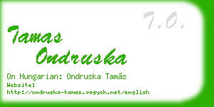 tamas ondruska business card