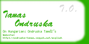 tamas ondruska business card